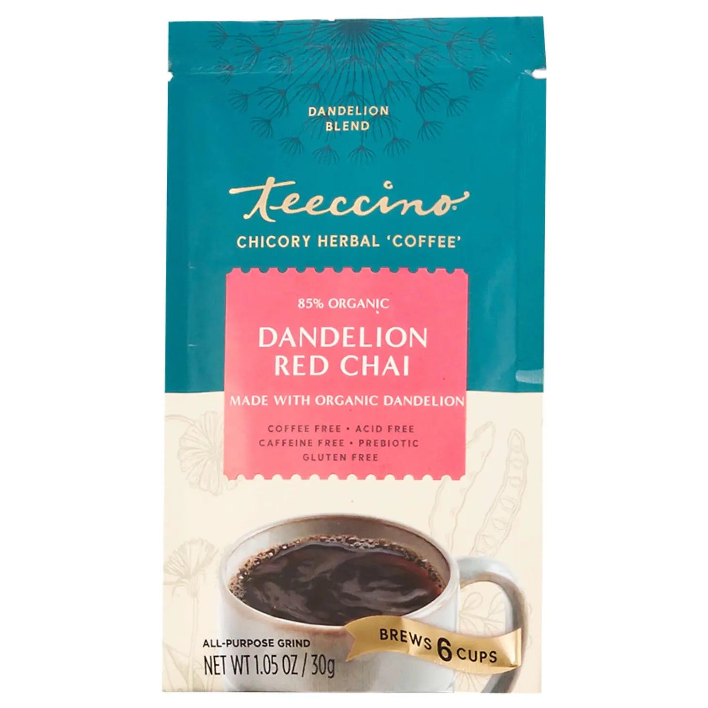 Dandelion Red Chai Herbal Coffee - Mushroom Coffee & Tea