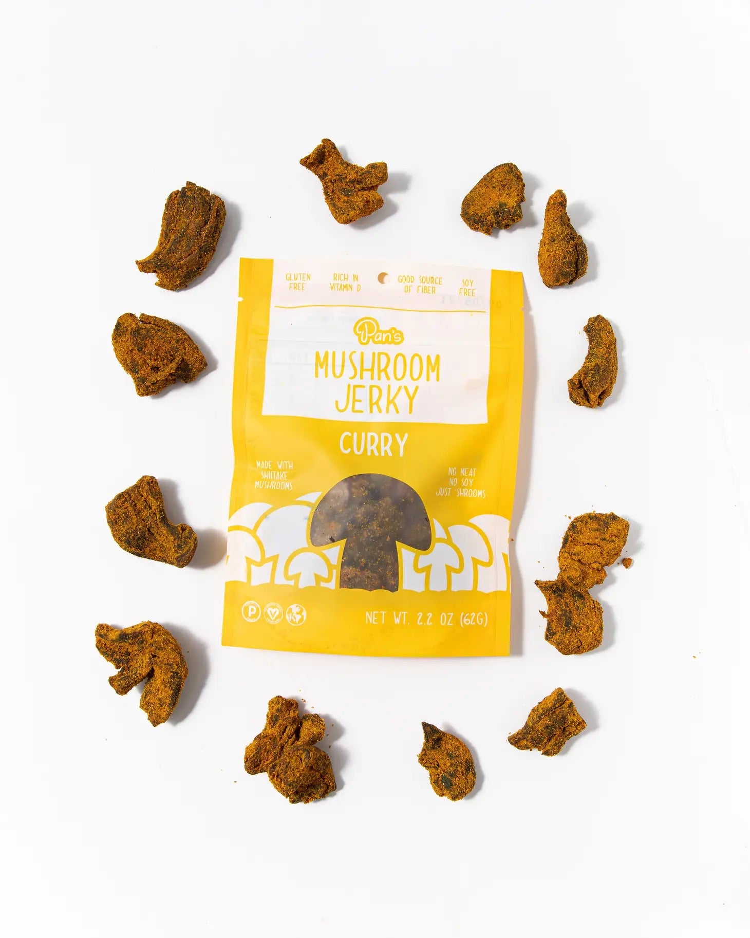 Pan's Mushroom Jerky - Curry - Mushroom Coffee & Tea