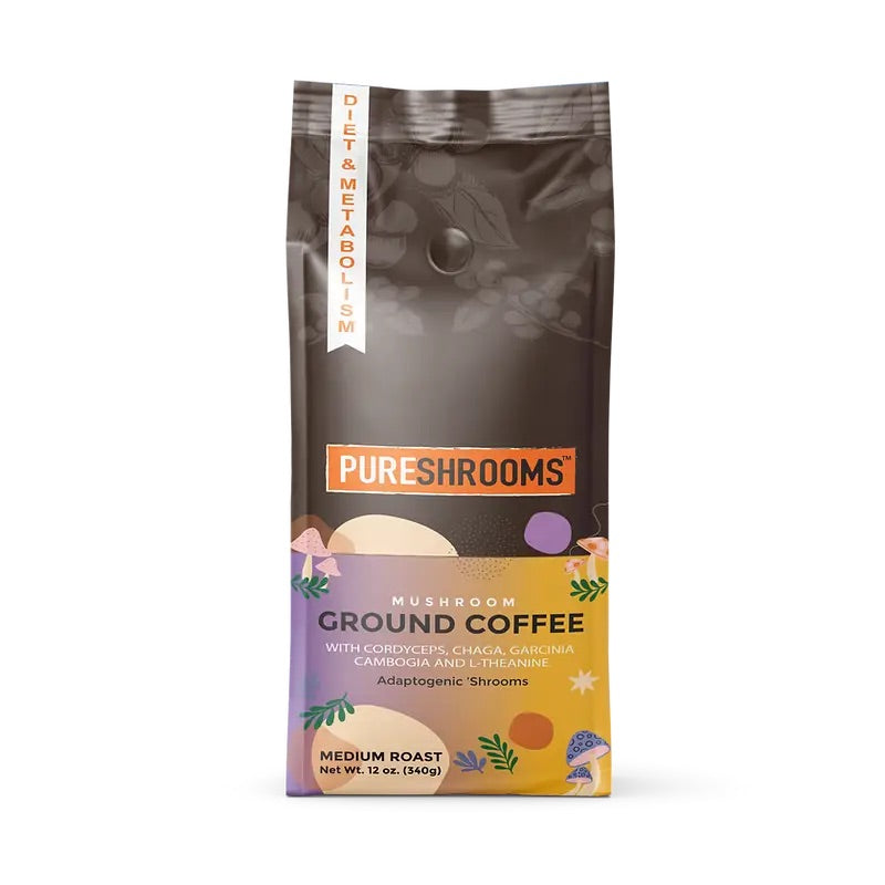 PureShrooms Energize Mushroom Ground Coffee - Mushroom Coffee & Tea