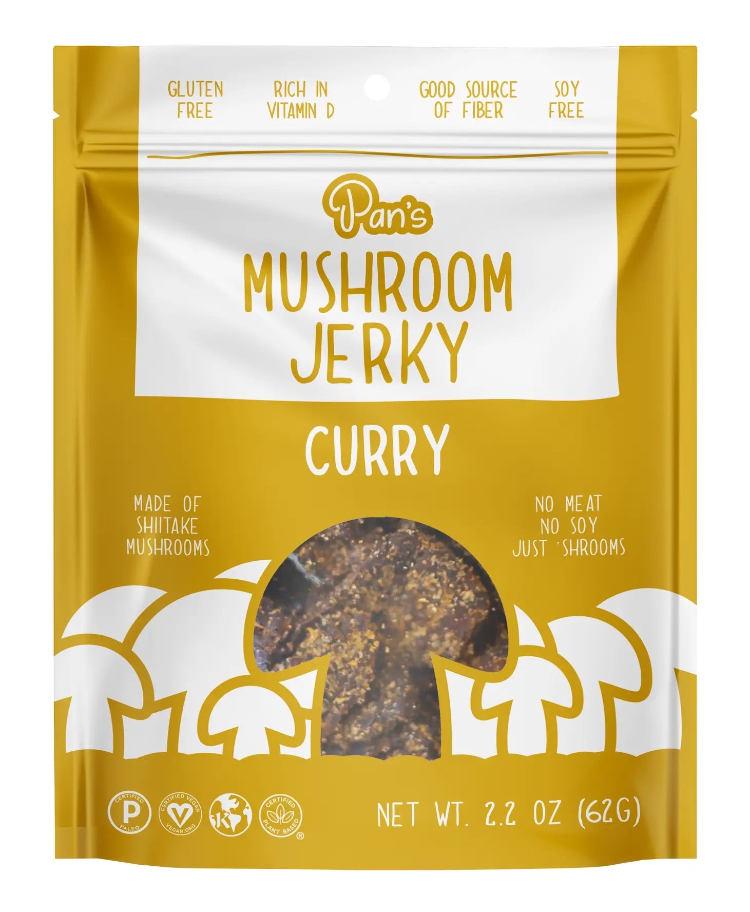 Pan's Mushroom Jerky - Curry - Mushroom Coffee & Tea