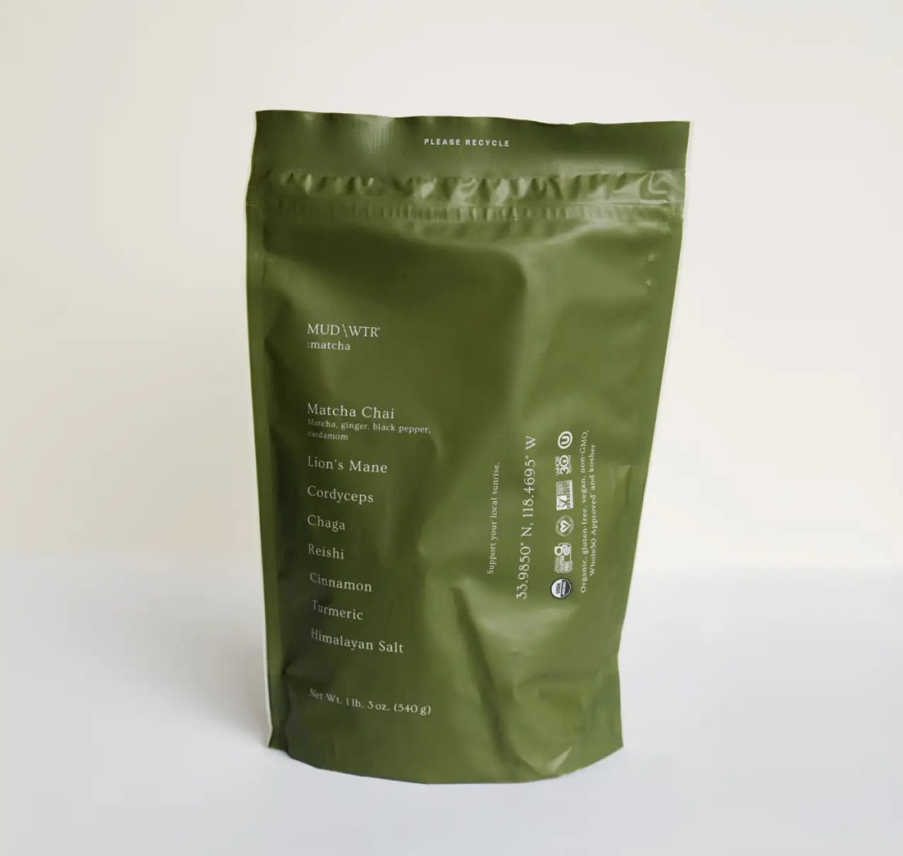 MUD\WTR - 90 serving :rise Matcha - Mushroom Coffee & Tea