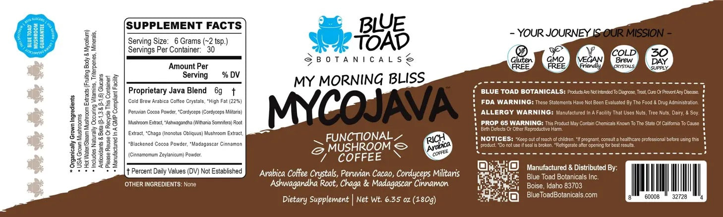 MYCOJAVA Mushroom Adaptogen Coffee - Mushroom Coffee & Tea