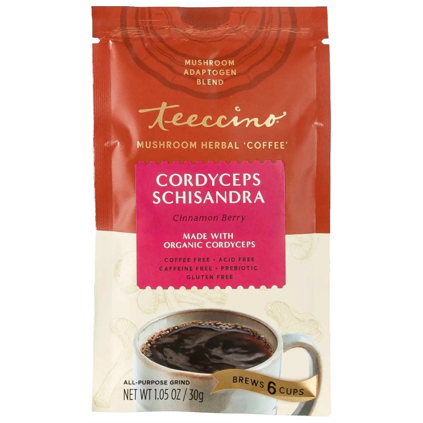 Cordyceps Schisandra Cinnamon Berry Mushroom Herbal Coffee - Mushroom Coffee & Tea